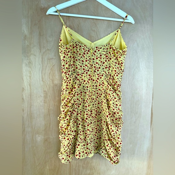 Row A Floral Yellow Dress with Ruching: Eligible 3/$25 - Picture 8 of 14